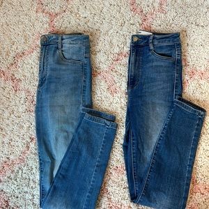 2 Garage high rise skinny jeans, selling together. Worn a few times
